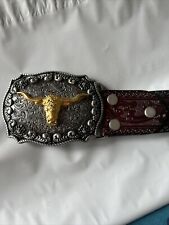 cowboy leather belt for sale  LIVERPOOL
