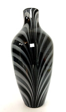 Vaso de vidro soprado de Murano preto e branco comprar usado  Enviando para Brazil
