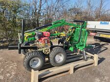 Kellfri 4WD Quad Forestry Timber Trailer Hydraulic Crane & Powerpack £7500+VAT til salgs  Frakt til Norway