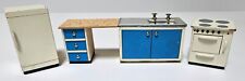 Vintagundby Dollhouse Kitchen Miniature Kitchen - Refrigerator Sink Cabinet Stov, used for sale  Shipping to South Africa