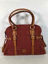 Dooney & Bourke Red Leather Women's Double Handles Satchel Zip Up Handbag for sale  South San Francisco