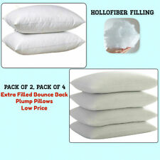 Hotel Quality Pack of 2,4 Pillows Bounce Back Anti Allergic Bedding Plump Pillow for sale  Shipping to South Africa