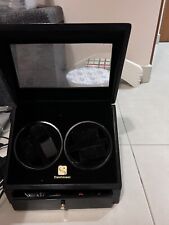 Steinhausen DUAL Double Quad Watch Winder & Display Case Onyx with Storage for sale  Shipping to South Africa