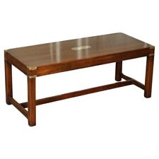 Used, VINTAGE  RESTORED HARRODS LONDON MAHOGANY & BRASS MILITARY CAMPAIGN COFFEE TABLE for sale  Shipping to South Africa