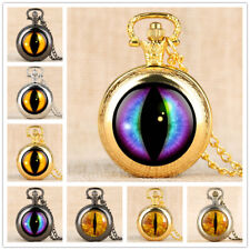 Vintage Bronze Olhos dos Direitos Relógio de Bolso de Quartzo Analógico Unissex Colar Corrente comprar usado  Enviando para Brazil