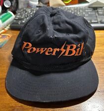 Vintage Power-Bilt Golf Black Rope Texace Leather Strap USA Baseball Cap Hat #8A for sale  Shipping to South Africa