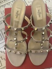 Sandálias Valentino Rockstud nude/poudre slides ouro espiga tamanho 41 comprar usado  Enviando para Brazil