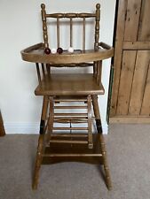 Wooden high chair for sale  PERSHORE