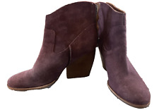 KORK EASE Ankle Wedge Boots Women's 9.5 M Suede Lapra Back Zip Garnet Hill for sale  Shipping to South Africa