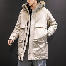 Trench coat masculino com capuz jaqueta longa Harajuku Japão engrossar casaco casual comprar usado  Enviando para Brazil