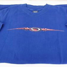 Camiseta Oakley Software Center Logotipo Vintage Azul Talla XL Hecha en EE. UU. Rara Años 90 segunda mano  Embacar hacia Argentina