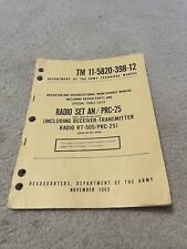 1965 TM 11-5820-398-12 RADIO SET AN/PRC-25 MAINTENANCE MANUAL PARTS & TOOL LIST for sale  Clayton