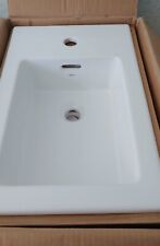 Used, UberHaus Design Drop-In Lavatory Basin Sink White 21 1/2" x 14" X 5 1/8" for sale  Shipping to South Africa
