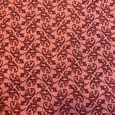 Morris meadows peach coral red Geometric Leaves michele hill 2.5 Yards for sale  Shipping to South Africa