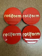 Set of 4 Rotiform Gloss Red & Gold Wheel Center Hub Cap 2.36" Snap In 1003-40RG for sale  Shipping to South Africa