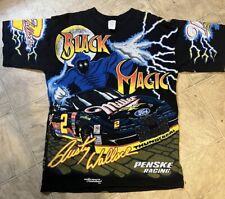 Camiseta Vintage Rusty Wallace Black Magic Wizard Thunder NASCAR Racing All Over comprar usado  Enviando para Brazil