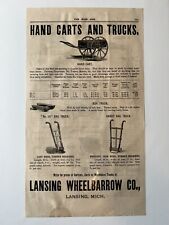 1893 lansing wheelbarrow for sale  Mcclusky