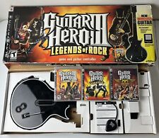 PS3 Guitar Hero 3 Legends of Rock Bundle w/ Box 3 Games Aerosmith World Tour Lot for sale  Shipping to South Africa