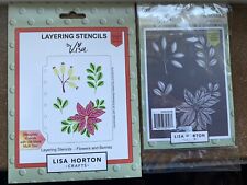 Lisa Horton Crafts Flowers And Berries Layering Stencils And Embossing Folder for sale  Shipping to South Africa