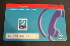 Tarjetas telefónicas del Reino Unido - £5 ACC Telecom - tarjeta prepaga de centro de llamadas Victoria International segunda mano  Embacar hacia Argentina