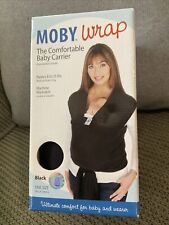 The Original Moby Wrap Classic Cotton Wrap Baby Carrier Black One Size 8-35 Lbs for sale  Shipping to South Africa