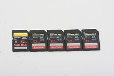LOTE de 5x cartões de memória SD 95MB/s SanDisk Extreme Pro 32GB comprar usado  Enviando para Brazil