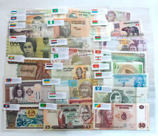 50 billetes de banco extranjeros 26 países diferentes del mundo banderas inglesas regalo segunda mano  Embacar hacia Mexico