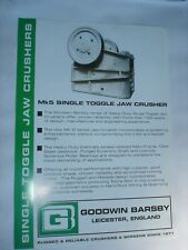 Goodwin barsby jaw for sale  BRIGG