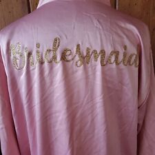 Used, AMERICAN CUTENESS Women's Robe PINK SATIN BRIDESMAID Inner Tie, Bridal Party for sale  Shipping to South Africa