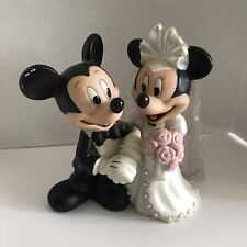Decoração de bolo de porcelana Disney Mickey e Minnie Mouse casamento noiva e noivo comprar usado  Enviando para Brazil