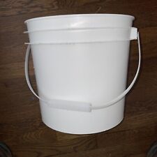 Bucket 3.5 Gallon Food Grade (HDPE) White Plastic Bucket with Handle & Lid for sale  Shipping to South Africa