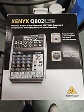 Mixer Behringer XENYX Q802USB 8 entradas 2 barramentos caixa aberta. Itens ainda em plástico comprar usado  Enviando para Brazil