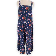 Modcloth x Princess Highway Flowers Overalls POCKETS Blue 16 for sale  Shipping to South Africa