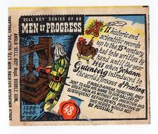 Envoltório de cera Anglo Men Of Progress #48 impressora alemã Johannes Gutenberg comprar usado  Enviando para Brazil