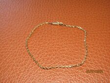 Usado, Pulseira de corda de ouro amarelo sólido 14k, 9 polegadas, 3 mm, 0,123 oz fecho de bloqueio limpo comprar usado  Enviando para Brazil
