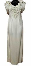 Vestido de Noiva Vintage Jessica McClintock Marfim Frisado Tamanho 9/10 Fabricado nos EUA comprar usado  Enviando para Brazil