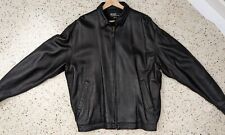 Vintage Polo Ralph Lauren Black Leather Jacket Size Large, used for sale  Shipping to South Africa