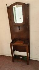 Dark wood Antique Vintage Retro Coat/Hall Stand with mirror CS S80 for sale  SOUTHPORT