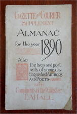 Calendario Alamanac 1890 raro libro promocional pictórico autores poetas retratos segunda mano  Embacar hacia Argentina