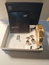 Abotoadura e pulseira de ouro Mont Blanc bungle com caixa e guia de serviço, usado comprar usado  Enviando para Brazil