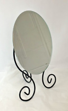 1999 Ikea Myken Oval Vanity Tabletop Mirror Adjustable Black Scroll Work Legs for sale  Shipping to South Africa