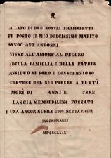 1869 piccolo manifestino usato  Albenga