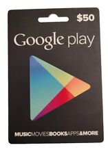 Cartão presente Google Play Google Play US$ 50 (EUA) | Cartão físico NOVO comprar usado  Enviando para Brazil