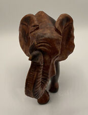 Wild Animal ,Hand Made Miniature Wooden Elephant. Brown for sale  Shipping to South Africa