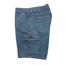 Shorts Wrangler Masculino 34 Azul 10" Jeans Carga Bolso Utilitário Trabalho Baggy, usado comprar usado  Enviando para Brazil