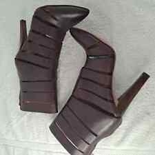 Midcalf Leather Boots Laser Rebecca Minkoff Size 7.5M Derea Brown Cutout for sale  Shipping to South Africa