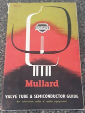 MULLARD Valve Tube and Semiconductor Guide for TV, Radio audio equipment book for sale  Shipping to South Africa