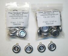 1-1/2 oz river coin sinkers  - quantity of 10/25/50/100/250/500 -  FREE SHIPPING for sale  Shipping to South Africa
