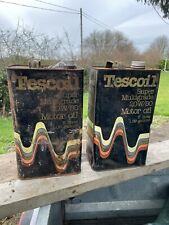 Vintage tescoil cans for sale  DUNMOW