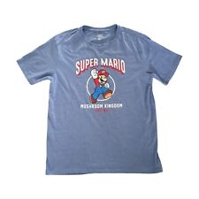 Camiseta gráfica Super Mario masculina XL azul claro jogo Nintendo Super Mario comprar usado  Enviando para Brazil